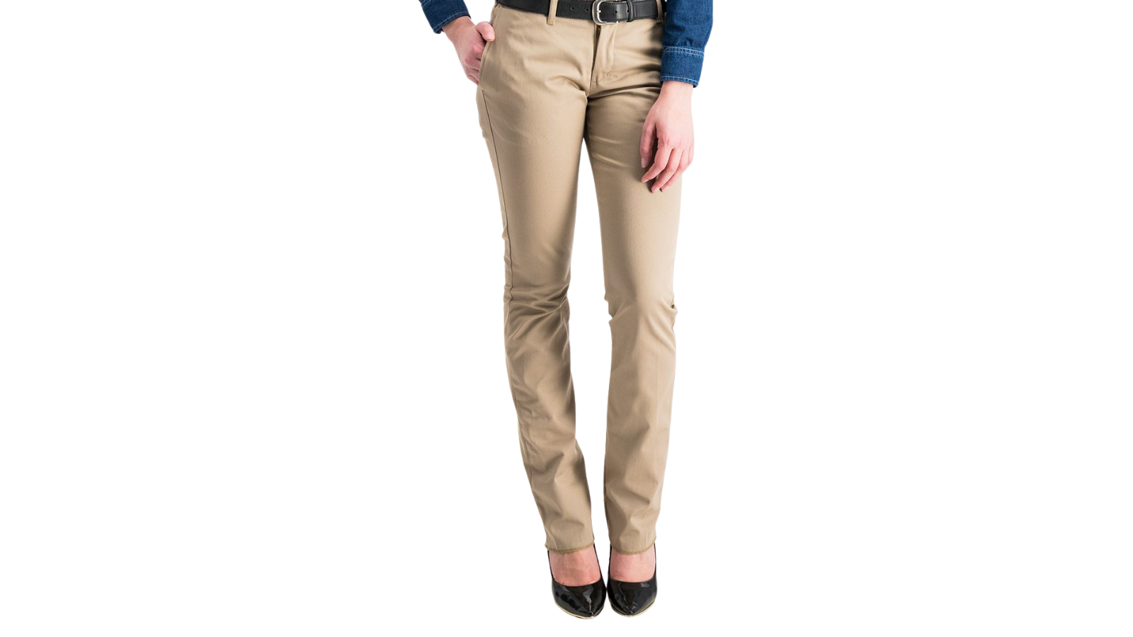 Pantalón Gabardina Corte Recto Dama